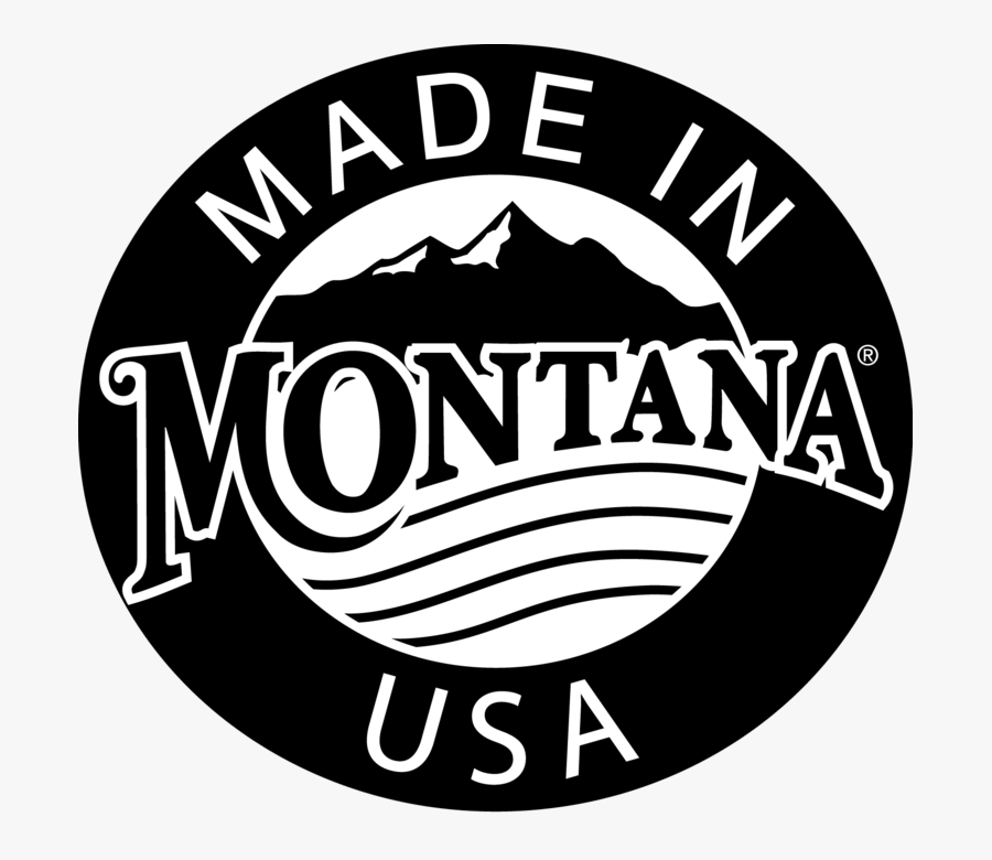Made In Montana Logo Black And White, Transparent Clipart