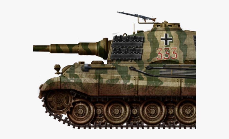 Tiger Two Tank Side View, Transparent Clipart