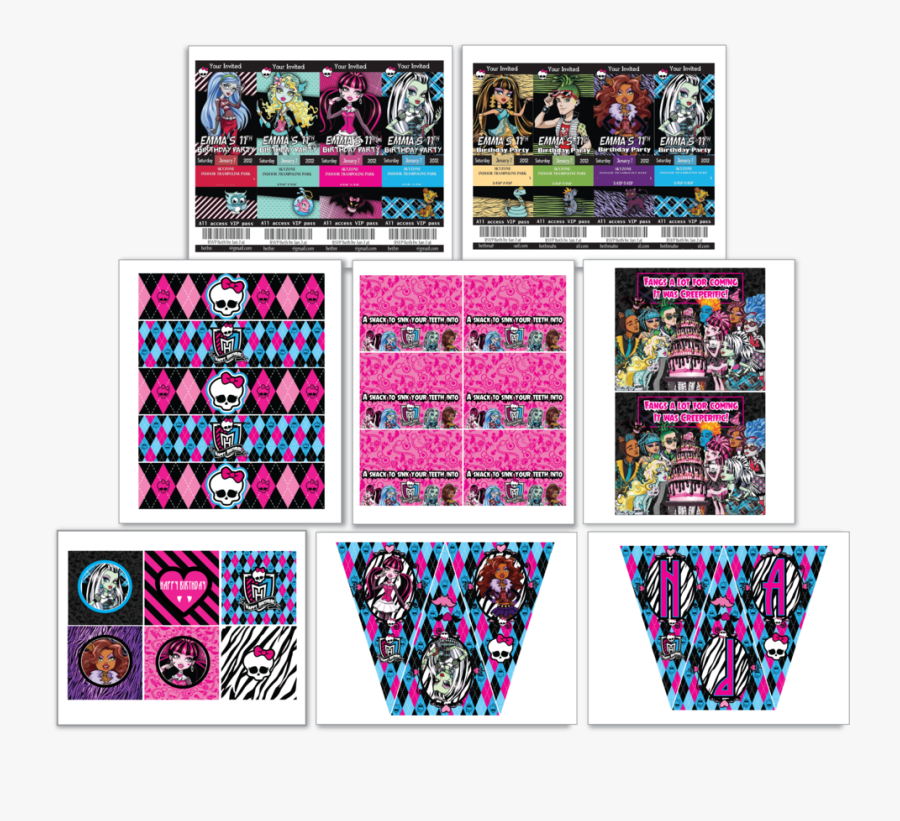 Monster High Party Package, Transparent Clipart