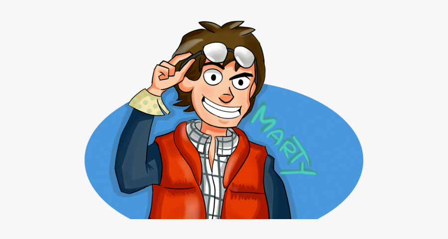 Back To The Future Marty Cartoon, Transparent Clipart