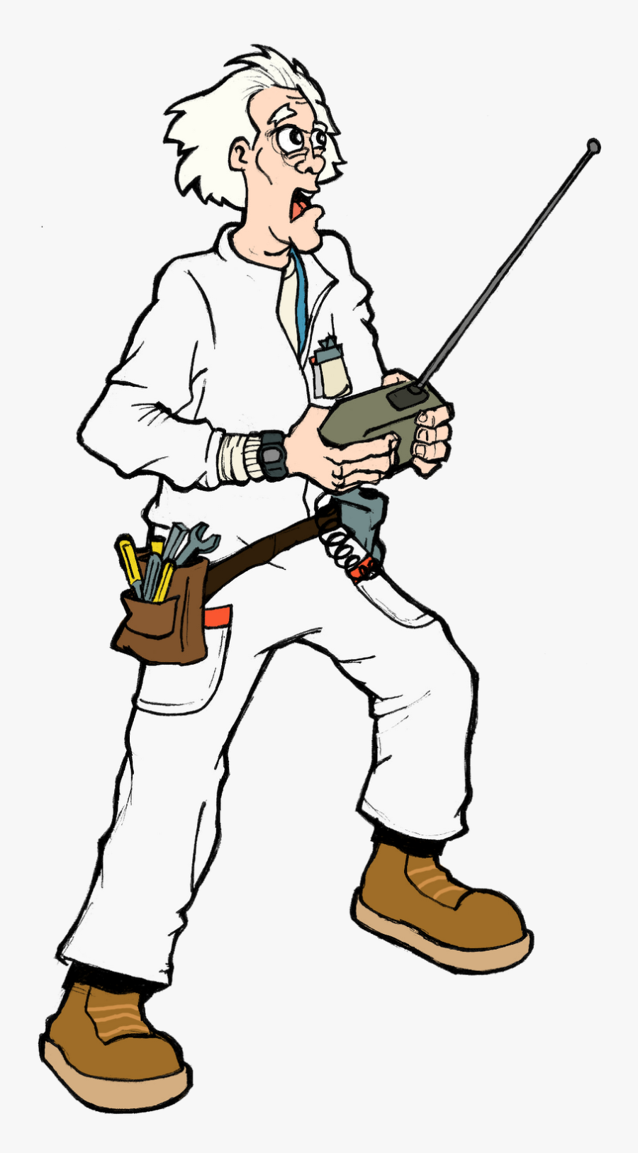 Doc Back To The Future Cartoon, Transparent Clipart