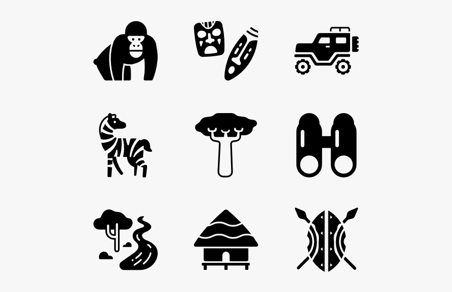 Icon Packs Svg - Safari Icon Png African, Transparent Clipart