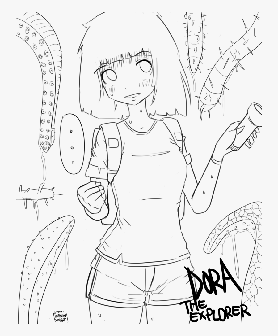 Dora The Explorer Sketch, Transparent Clipart