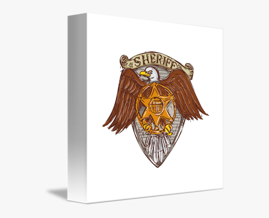 Badge Drawing Sheriff - Drawing, Transparent Clipart