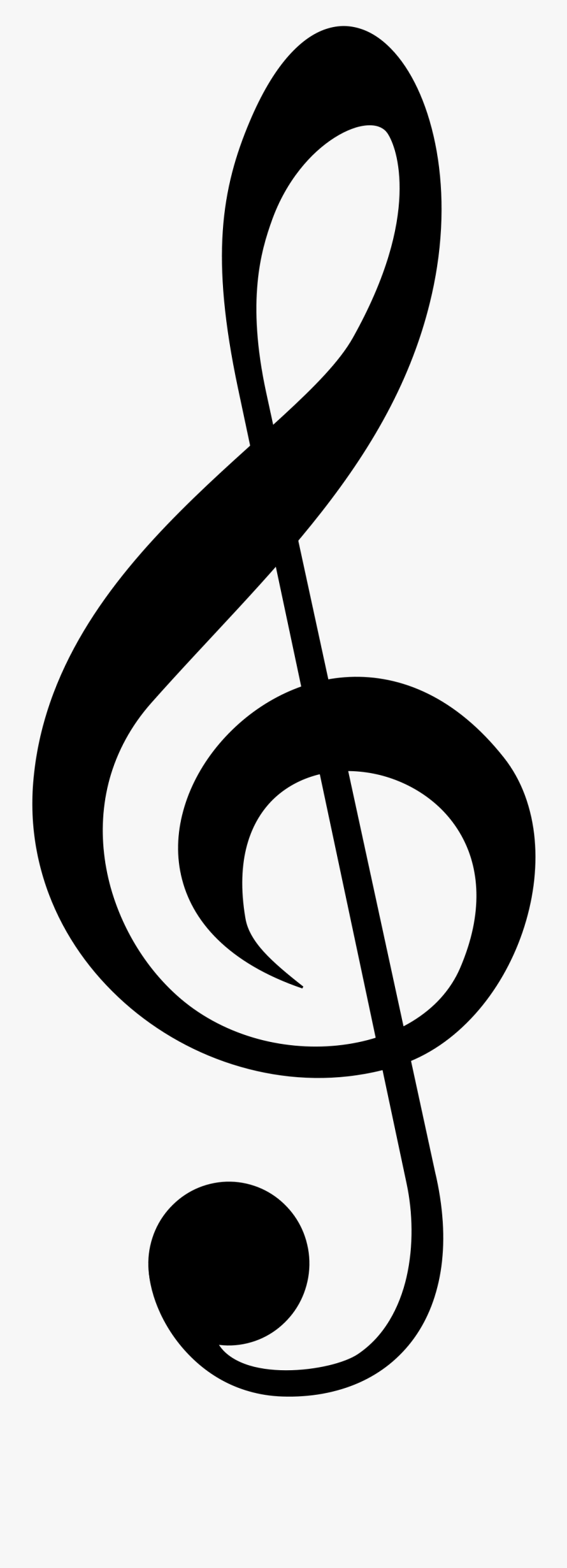Treble Clef Music Symbol, Transparent Clipart