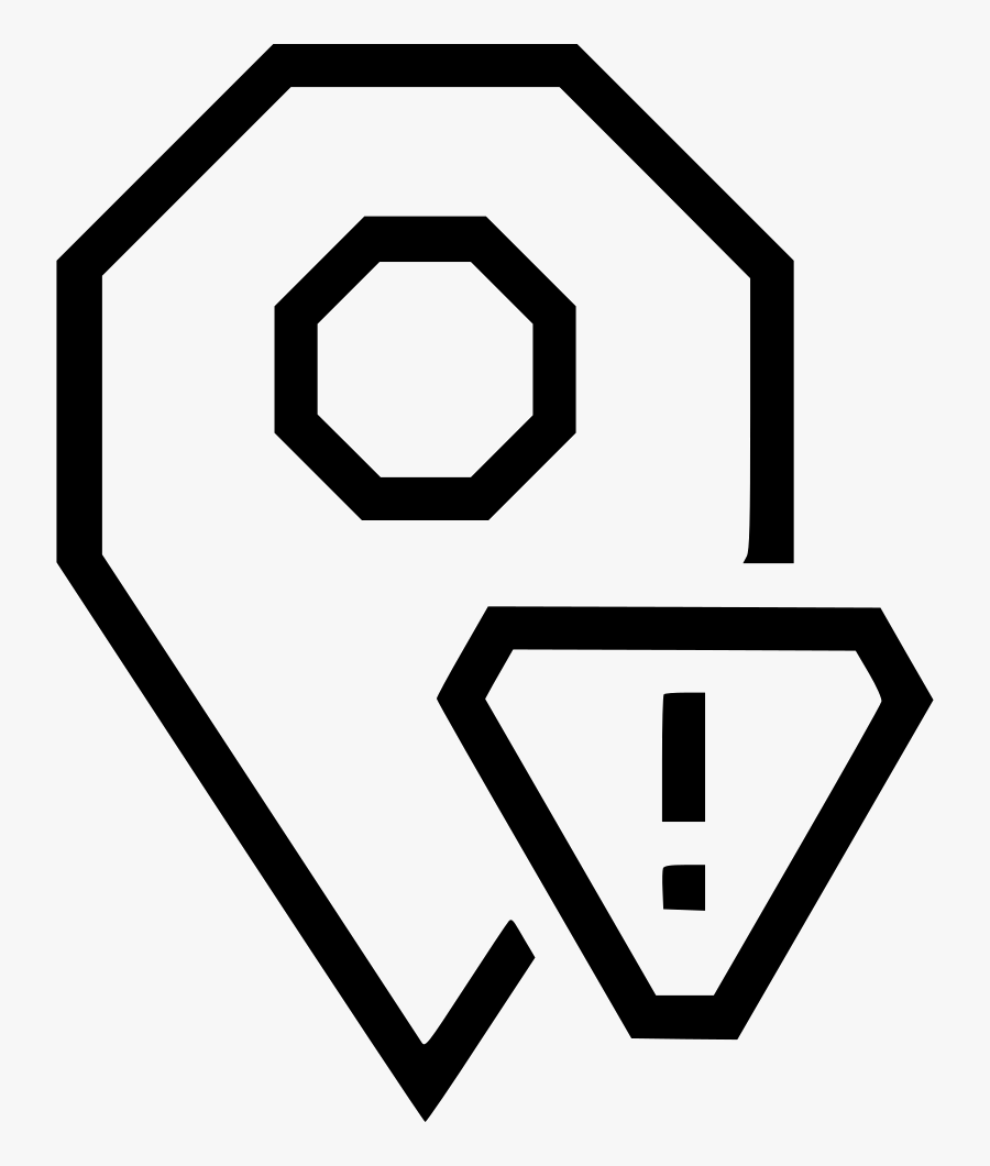 Location Marker Warning Pin Alert Comments - Icon Alert Location Png, Transparent Clipart