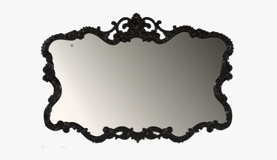 Vintage Black Framed Mirrors, Transparent Clipart