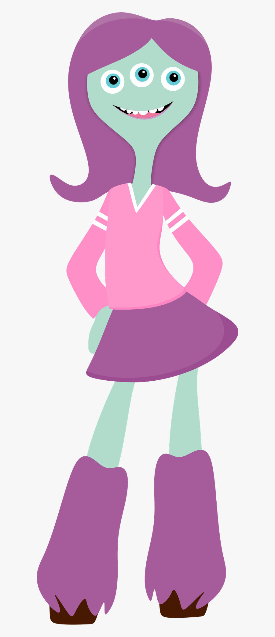 Transparent Monsters Inc Clipart - Monsters University Personajes Pink Animado, Transparent Clipart