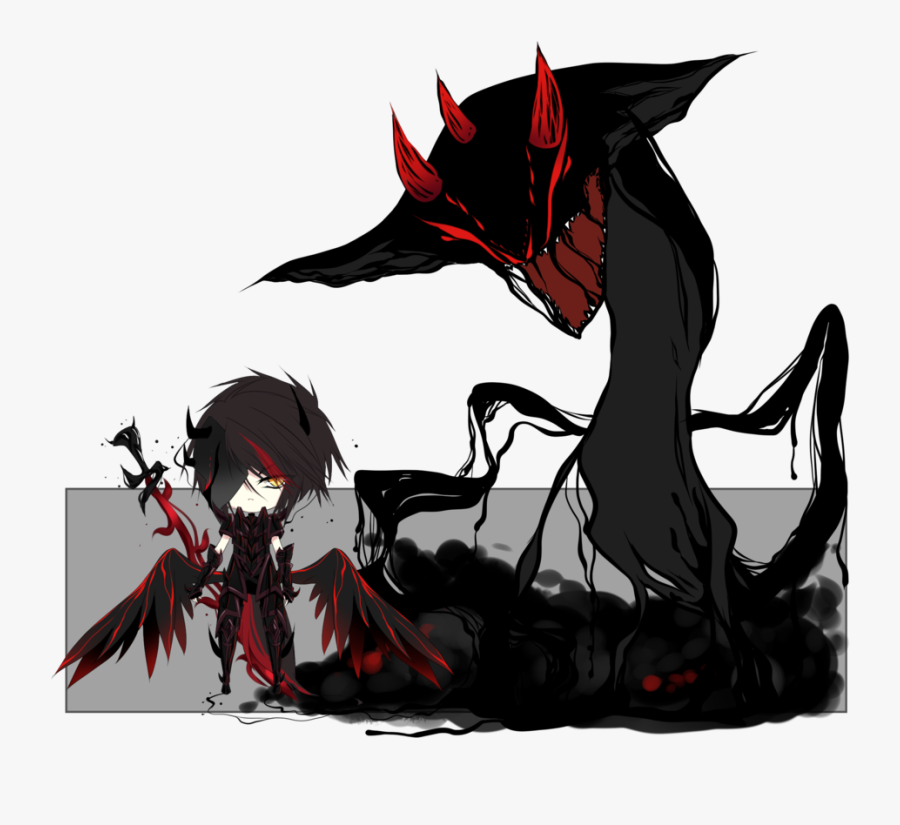 Shadow Of A Little Girl Drawings - Shadow Demon Monster Anime, Transparent Clipart