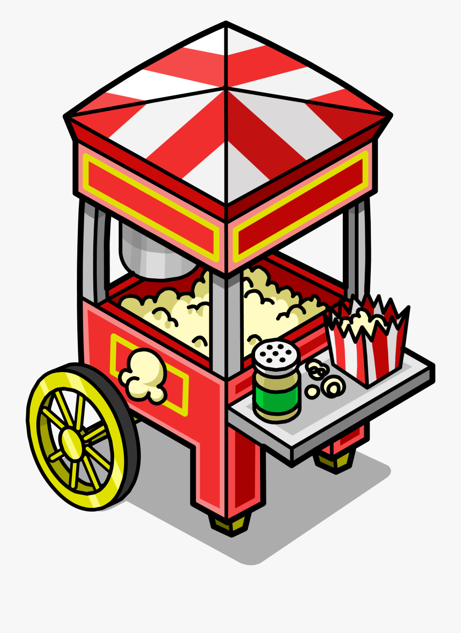 Transparent Popcorn Clipart Png - Popcorn Cart Png, Transparent Clipart