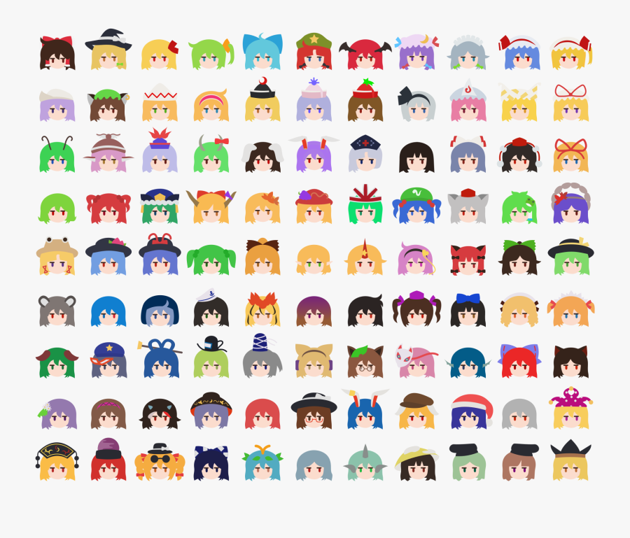 Touhou Sprites, Transparent Clipart