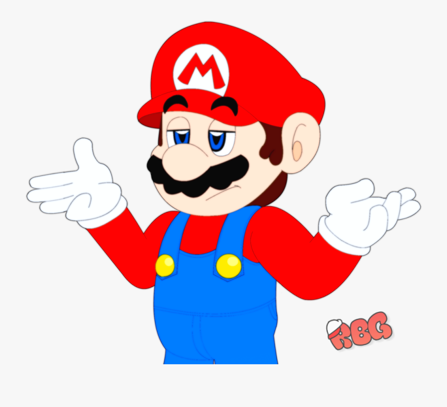 View Samegoogleiqdbsaucenao Shrugging Mario , - Mario Shrugging, Transparent Clipart