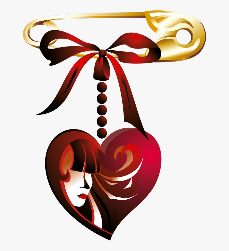 Safety Pin With Peart Decor Png Clipart Picture - Love Flower, Transparent Clipart
