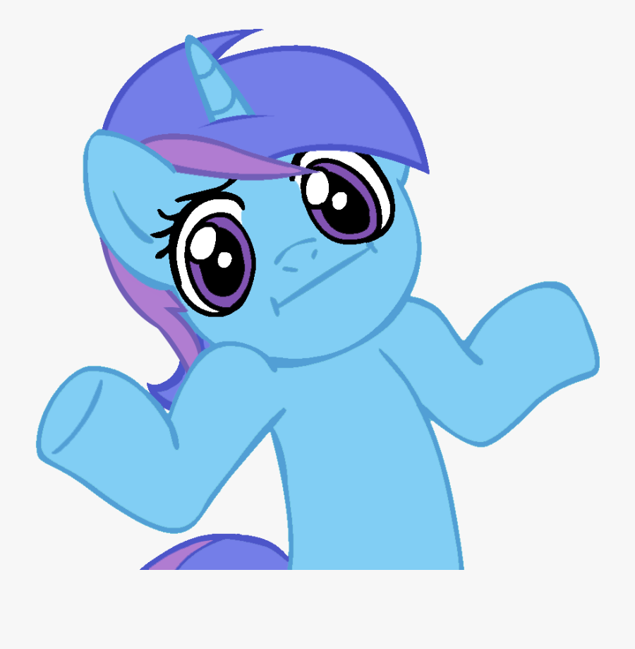 Transparent Shrug Png - Rainbow Dash I Don T Know, Transparent Clipart