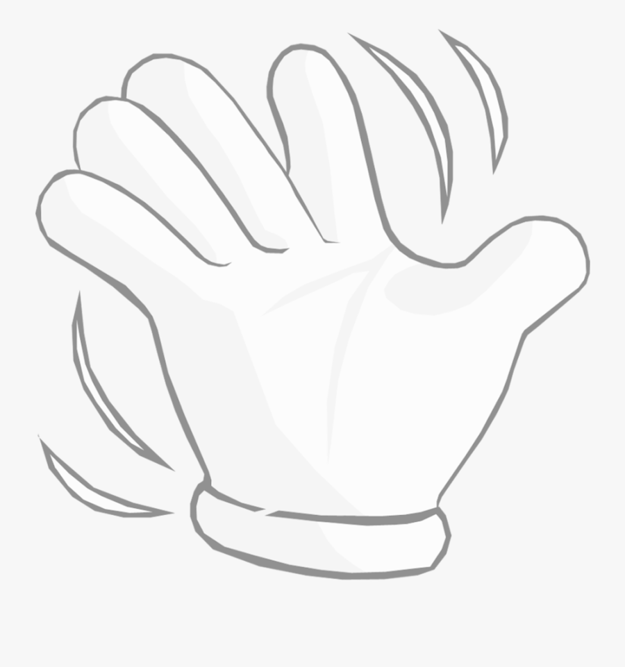 Finger Clipart White Glove - Line Art, Transparent Clipart