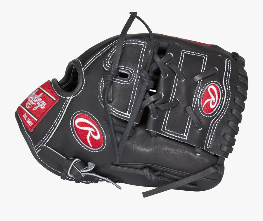 Black Rawlings Infield Glove - Baseball Glove, Transparent Clipart