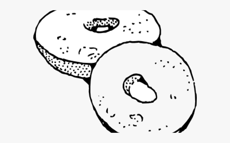 Bagel Clipart Black And White, Transparent Clipart