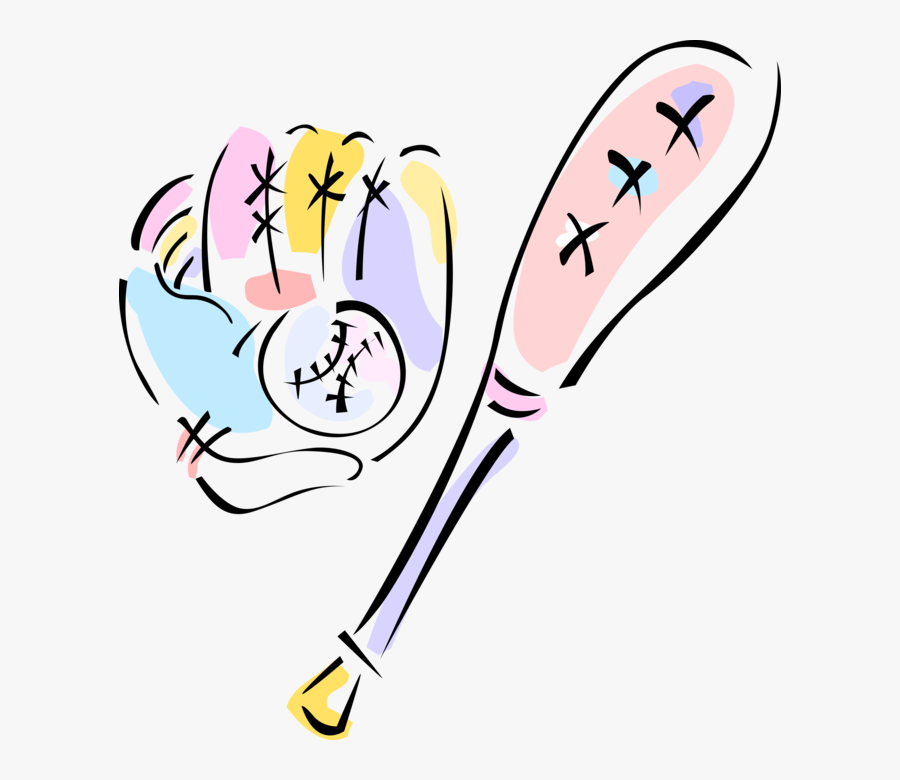 Vector Illustration Of American Pastime Sport Of Baseball, Transparent Clipart