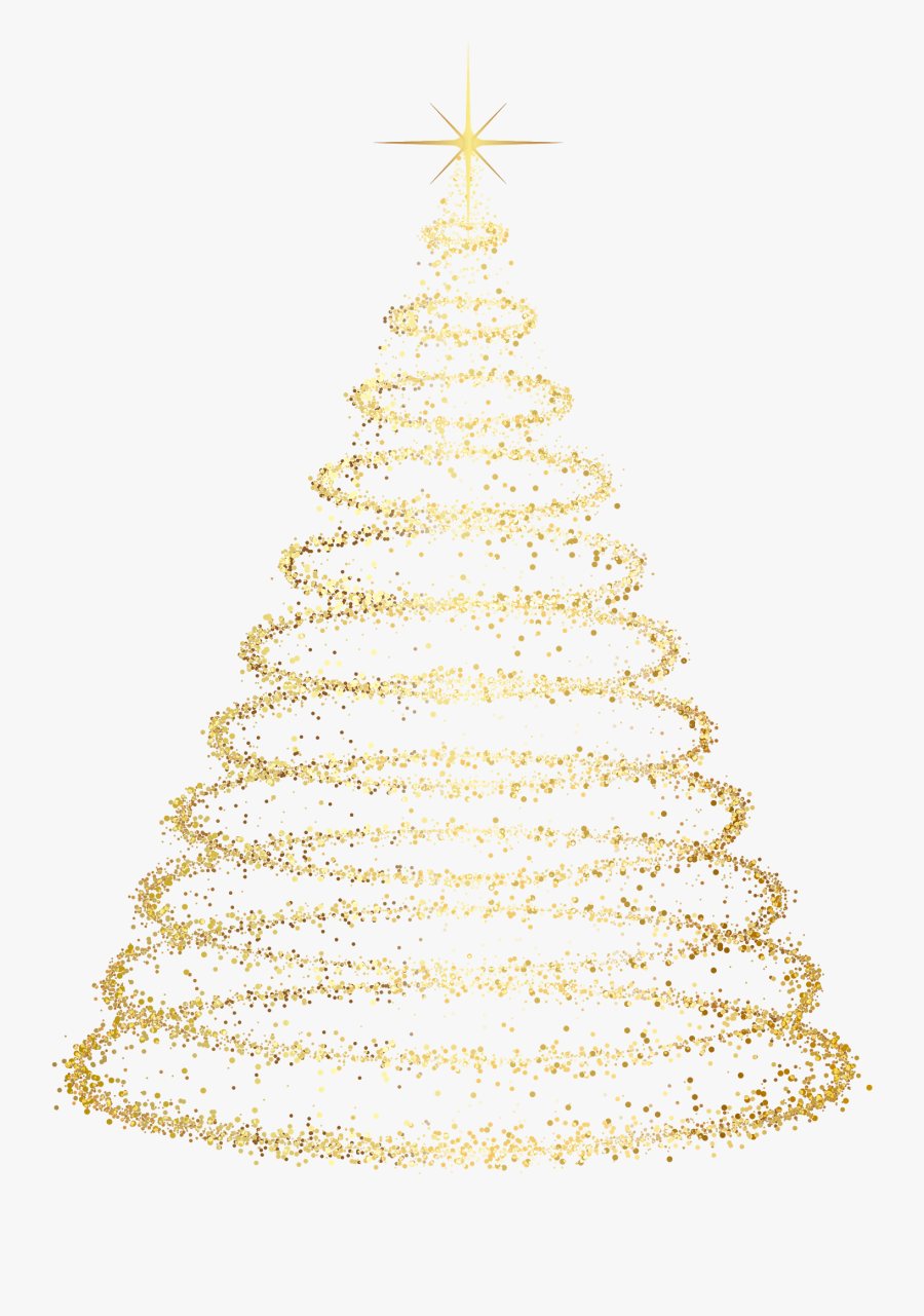 Gold Christmas Tree Transparent, Transparent Clipart