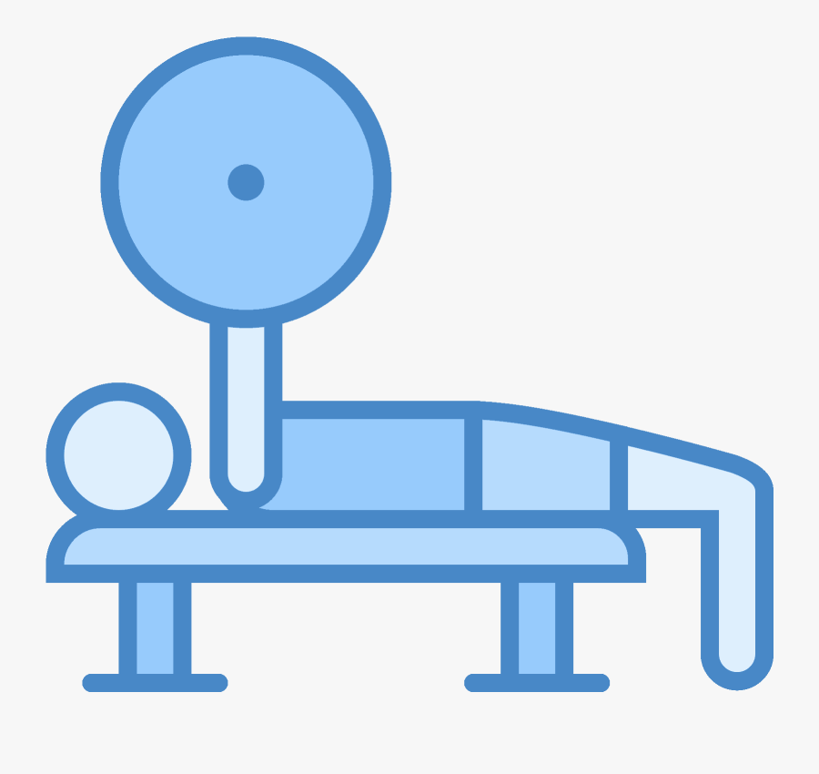 Bench Press Icon, Transparent Clipart