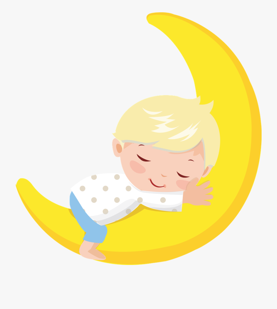 Desenho De Lua Com Bebe Png, Transparent Clipart