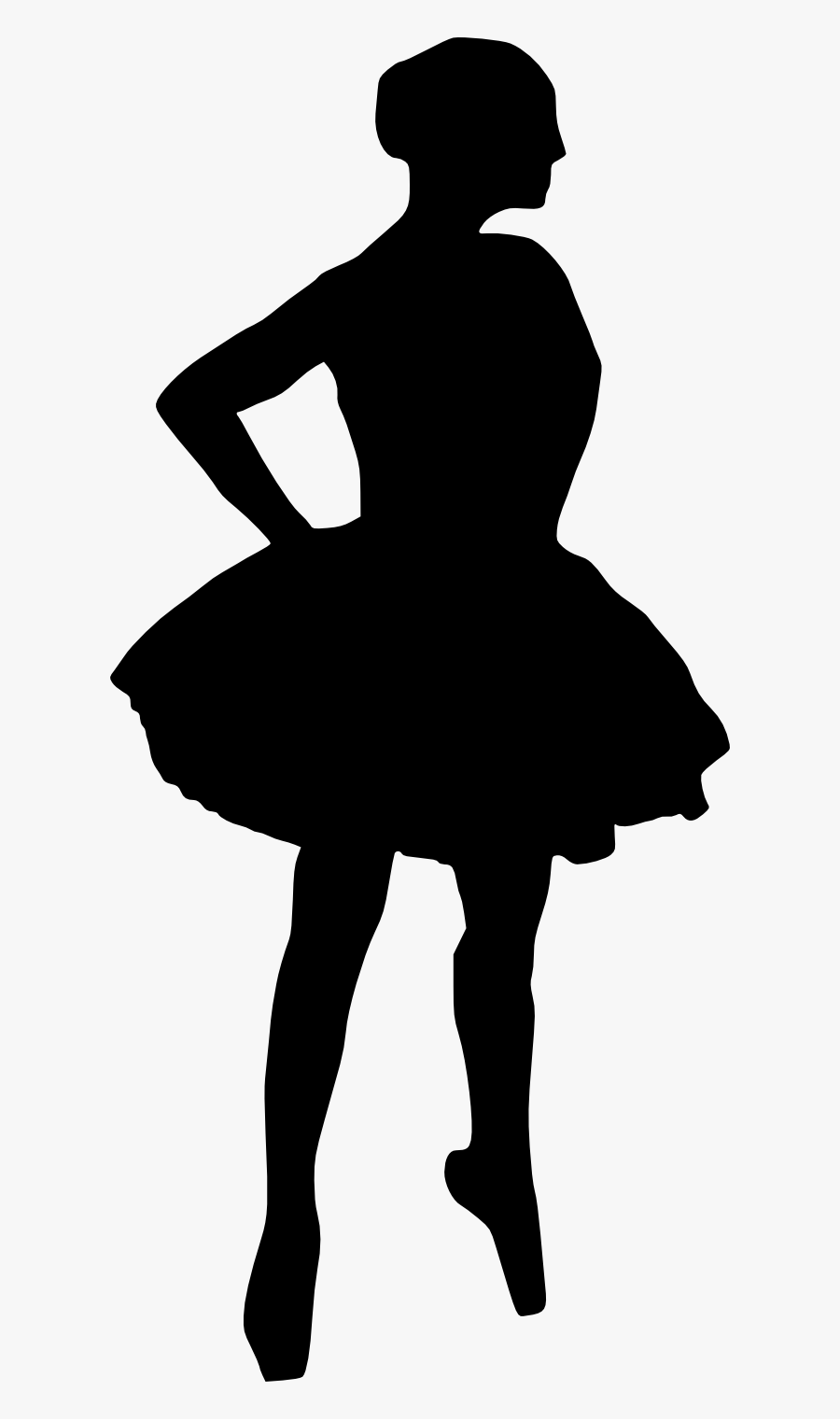 Ballerina Silhouette Png - Little Girl Silhouette Transparent Background, Transparent Clipart
