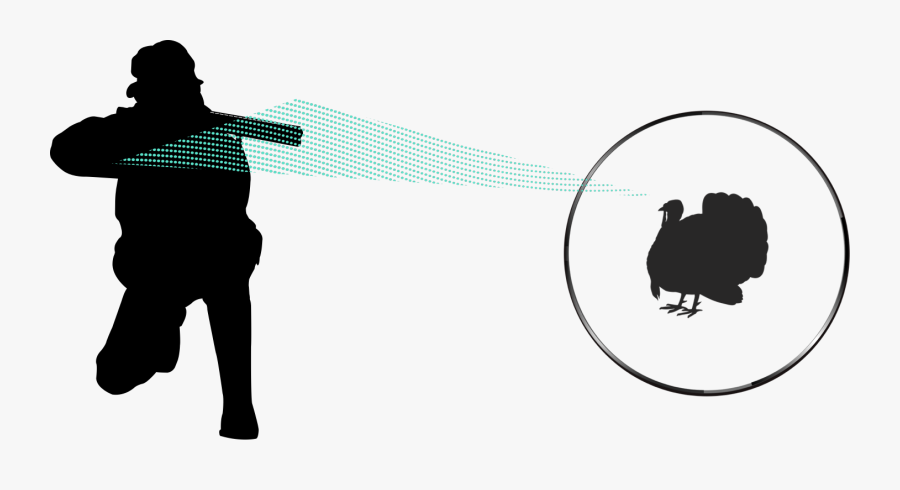 Turkey Hunting - Silhouette - Silhouette, Transparent Clipart