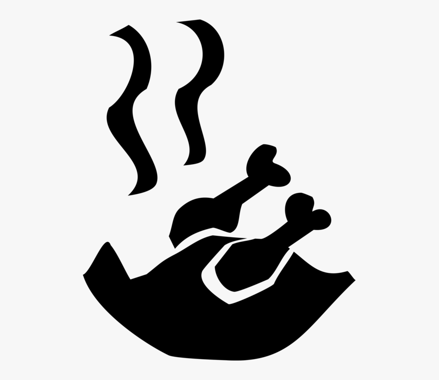 Dinner Vector Food Silhouette - Chicken Dinner Vector, Transparent Clipart