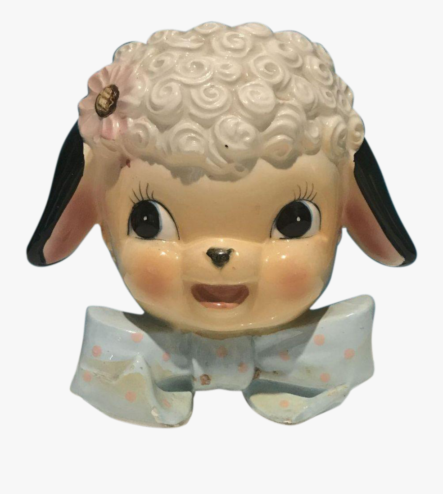 Baby Lamb"s Head Vase By Dickson - Figurine, Transparent Clipart