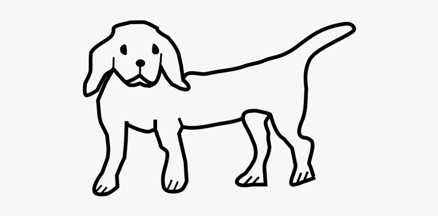 Line Art,carnivore,animal Figure - Dog Catches Something, Transparent Clipart