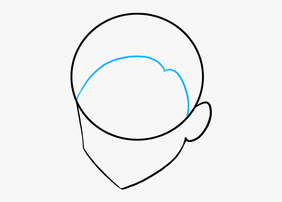 How To Draw Manga Hair - Cartoon, Transparent Clipart