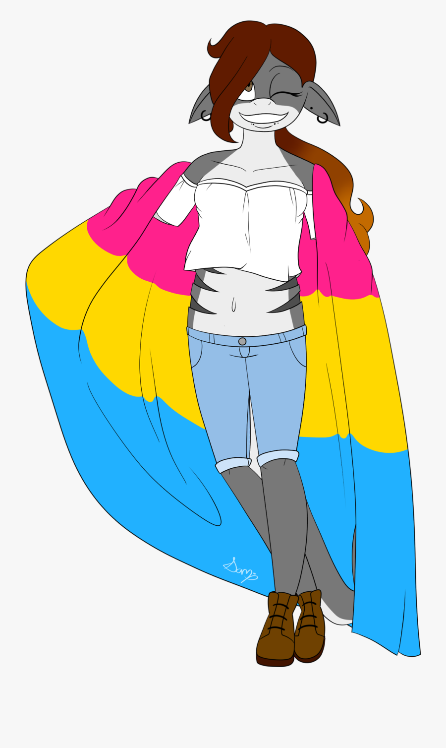 I Wanted To Chose One Of My Pansexual Characters For - Illustration, Transparent Clipart