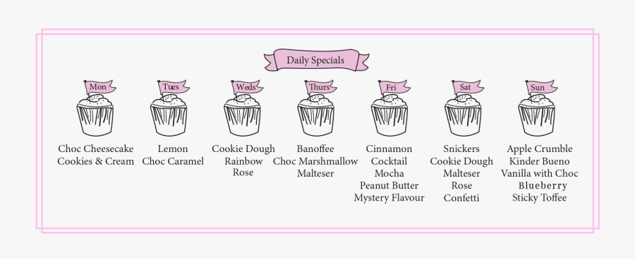 Primrose Bakery Cupcakes Menu, Transparent Clipart