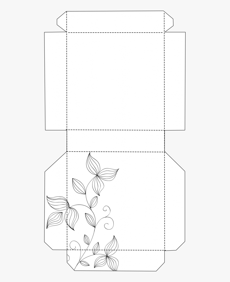 Clip Art Matchbox Template - Line Art, Transparent Clipart