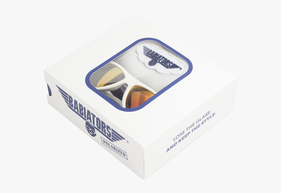 Wicked White Babiators Polarized With Orange Lenses - Box, Transparent Clipart