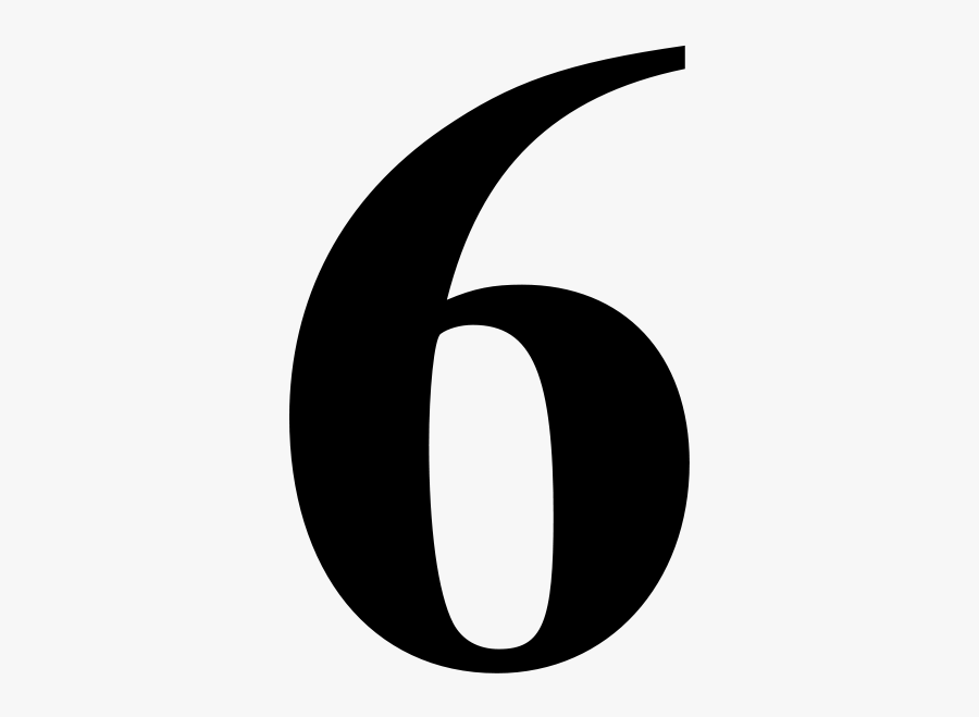 600px-six - Svg, Transparent Clipart