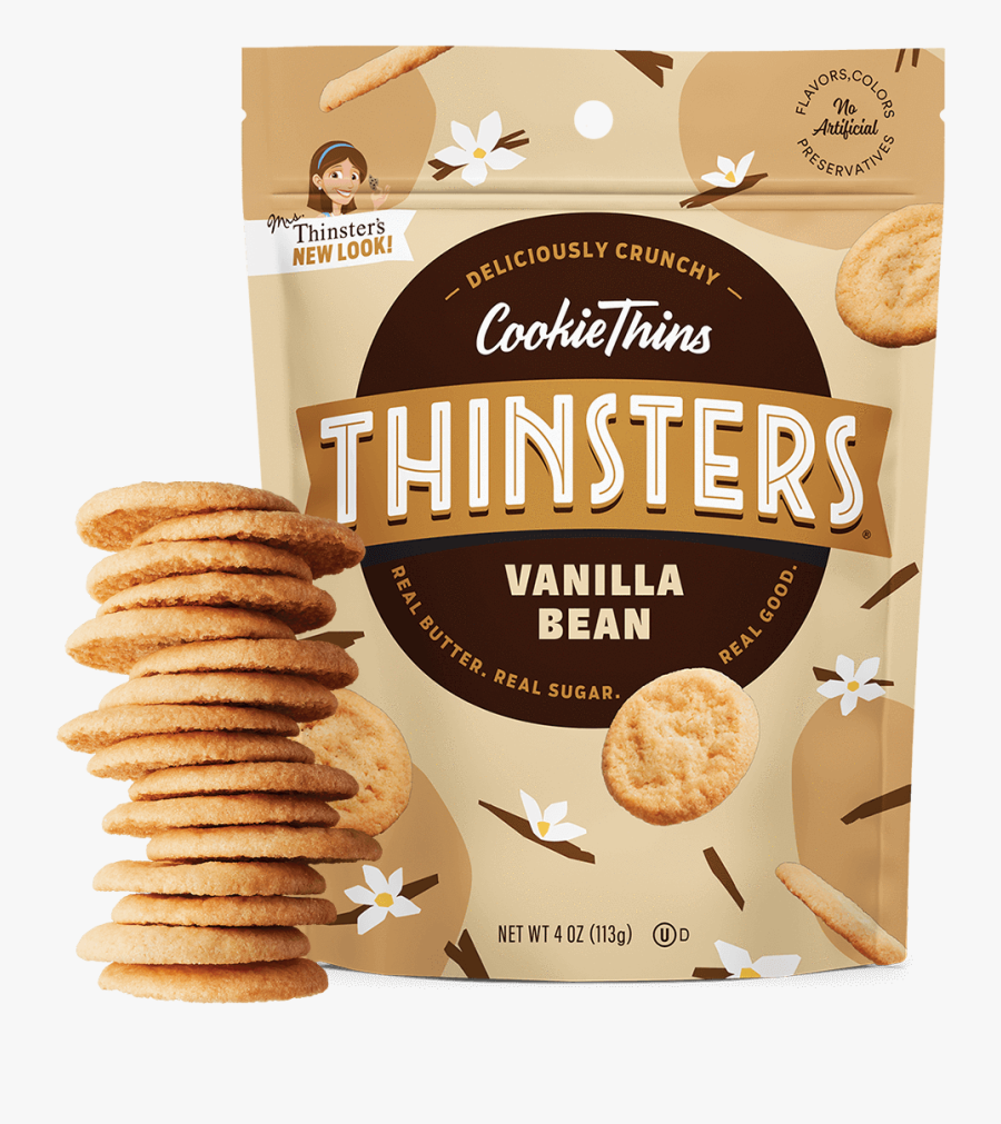 Cookie Thins Thinsters Vanilla Bean, Transparent Clipart