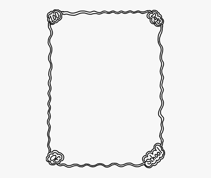 100 Days Of School Border, Transparent Clipart