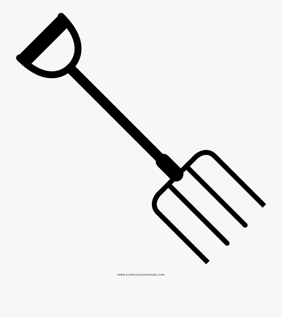 Pitchfork Coloring Page, Transparent Clipart