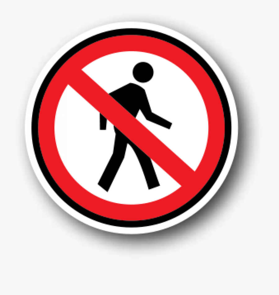 Health And Safety Signs - No Crossing Sign, Transparent Clipart