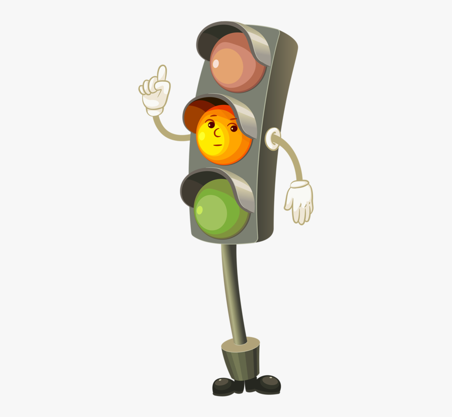 Back To School Clipart Safety - Cartoon Traffic Light Drawing, Transparent Clipart