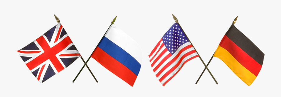Flags, Russia, American Flag - German Flag And Us Flag, Transparent Clipart