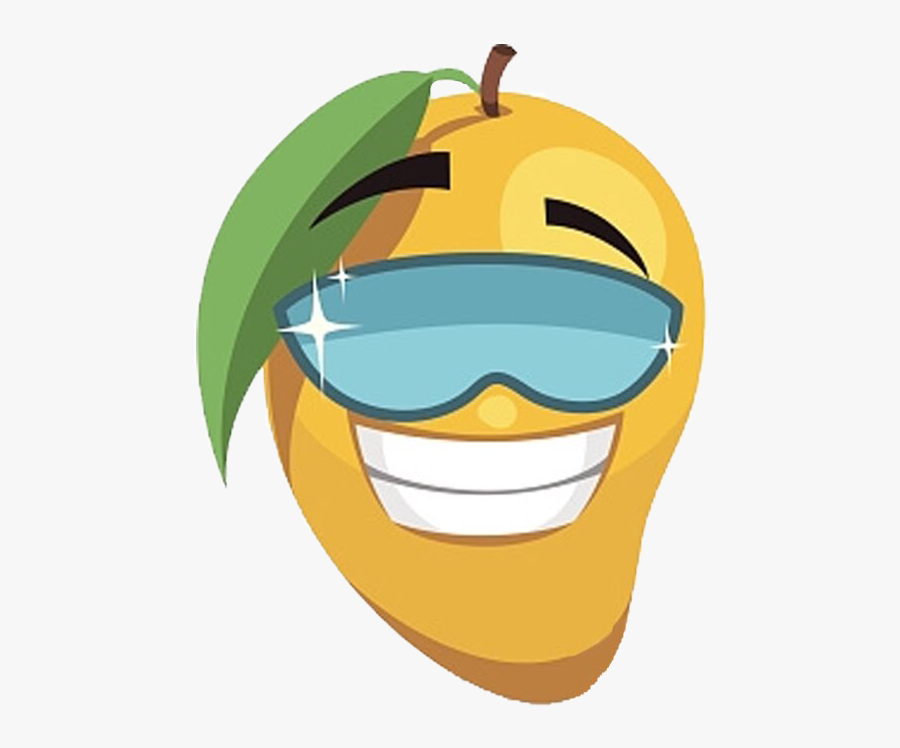 #mango #cartoon #character #funny #smooth #freetoedit - Mango Fruit With Glasses, Transparent Clipart