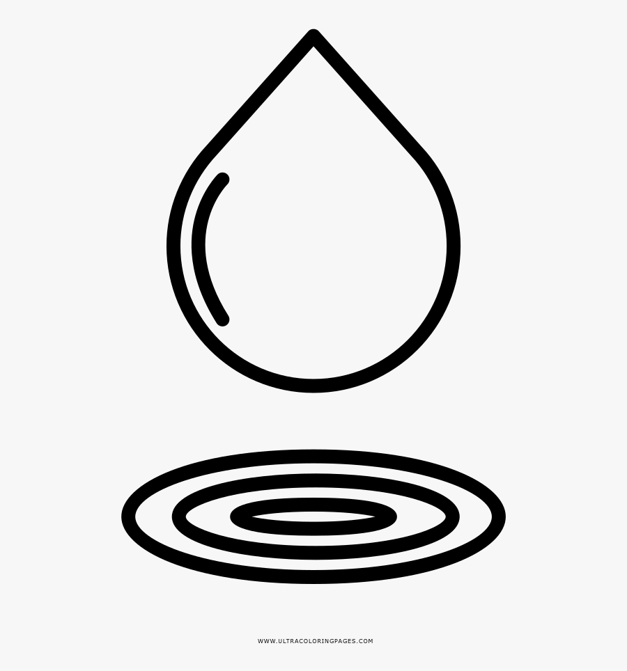 Water Drop Coloring Page - Gotas De Agua Para Colorear, Transparent Clipart