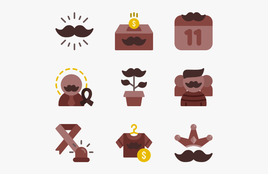 Movember, Transparent Clipart