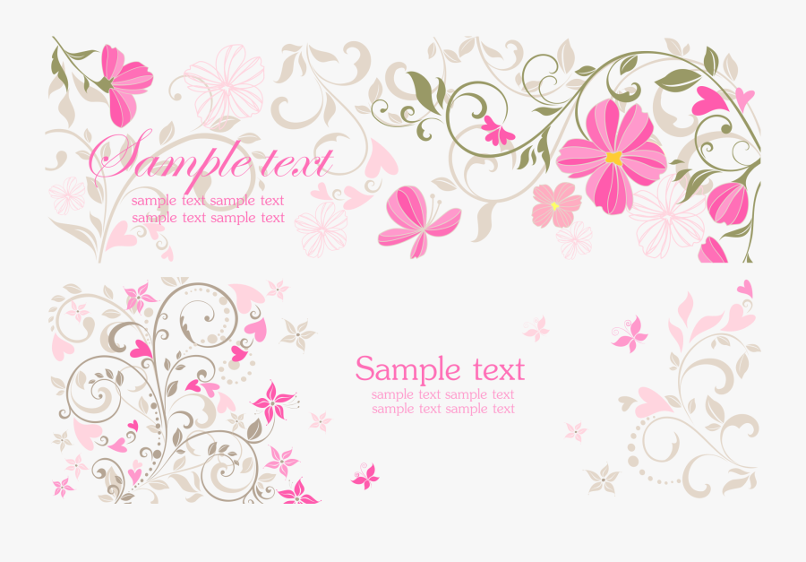 Flower Clip Art - Wedding Card Design Png, Transparent Clipart