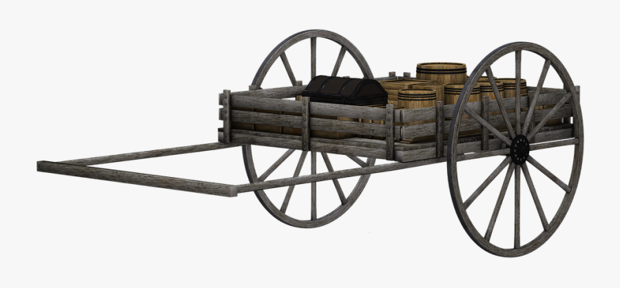 Cattle Ox Clip Art - Old Wooden Cart Clipart, Transparent Clipart