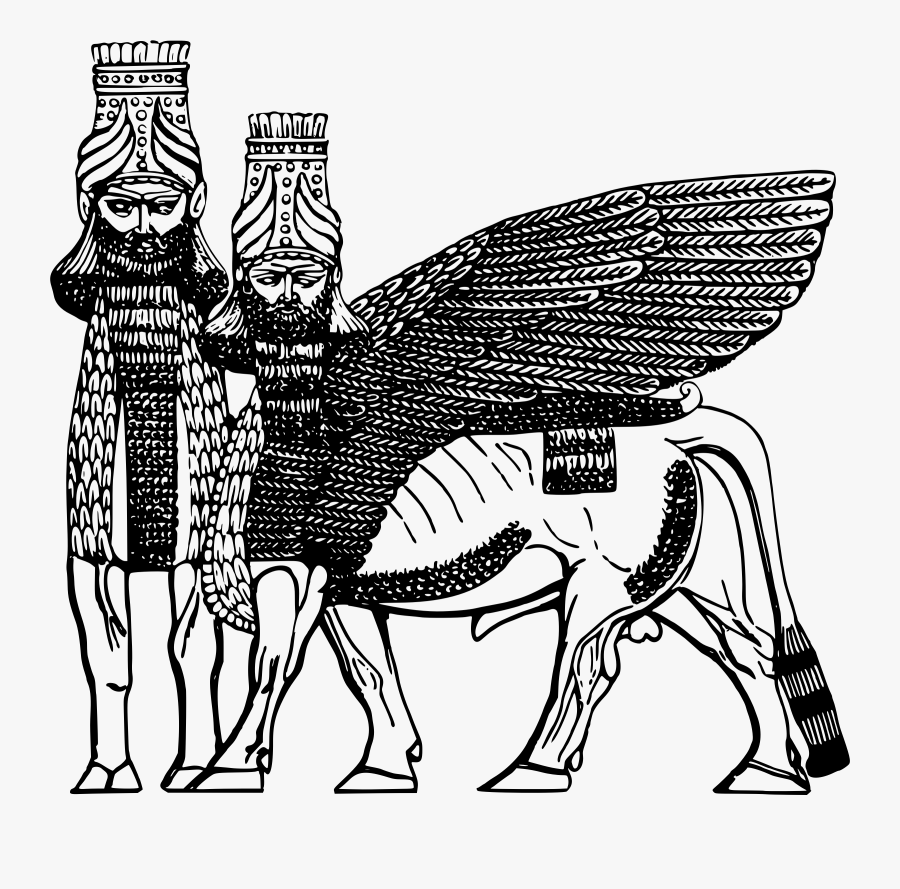Transparent Bullseye Clipart Black White - Lamassu Png, Transparent Clipart