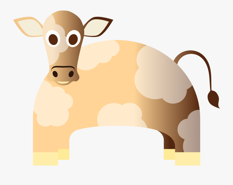 Transparent Cow Eating Grass Clipart - Cattle, Transparent Clipart