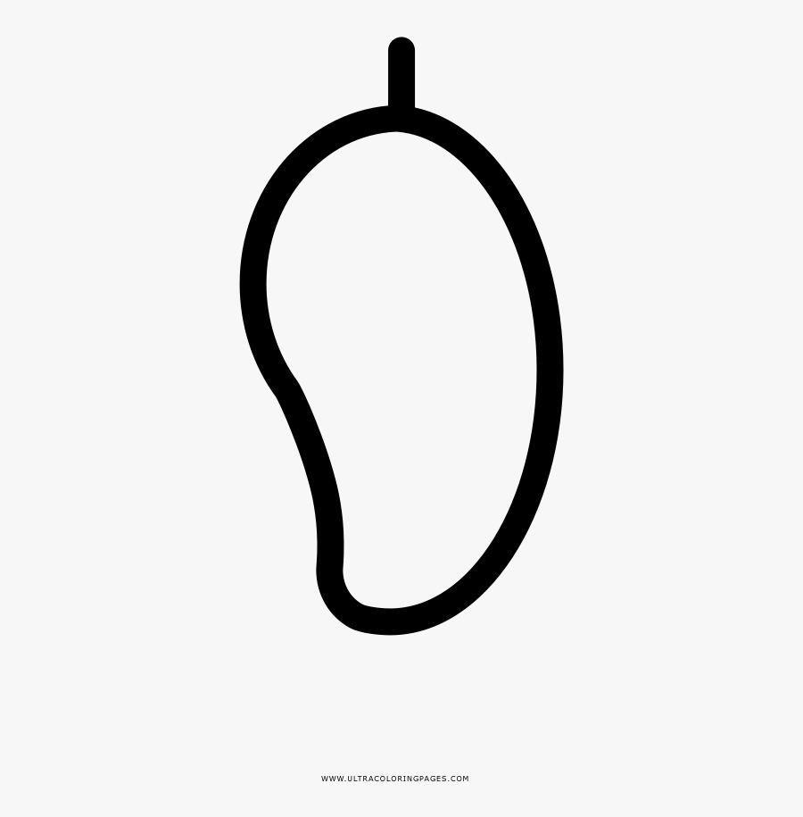 Mango Coloring Page - Line Art, Transparent Clipart